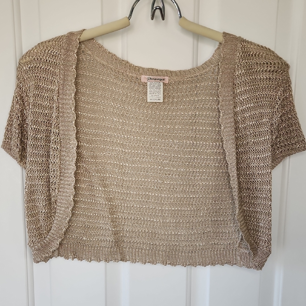 Open Knit Sweater Shrug